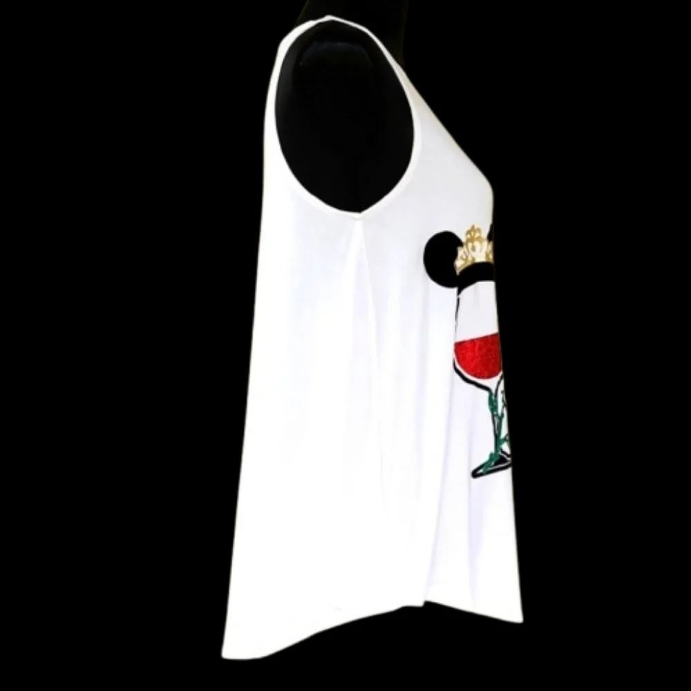 NEW Swing Luxe 'Calla Lily' Graphic Sleeveless Tee (M) - Picture 4 of 12